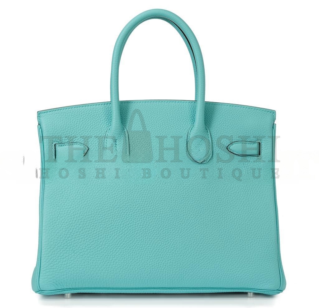 H**me5 BIRKIN 30 TOGO LEATHER MACARON BLUE SILVER BUCKLE BAG BK353PTGSS (30*23*15cm) Master Quality